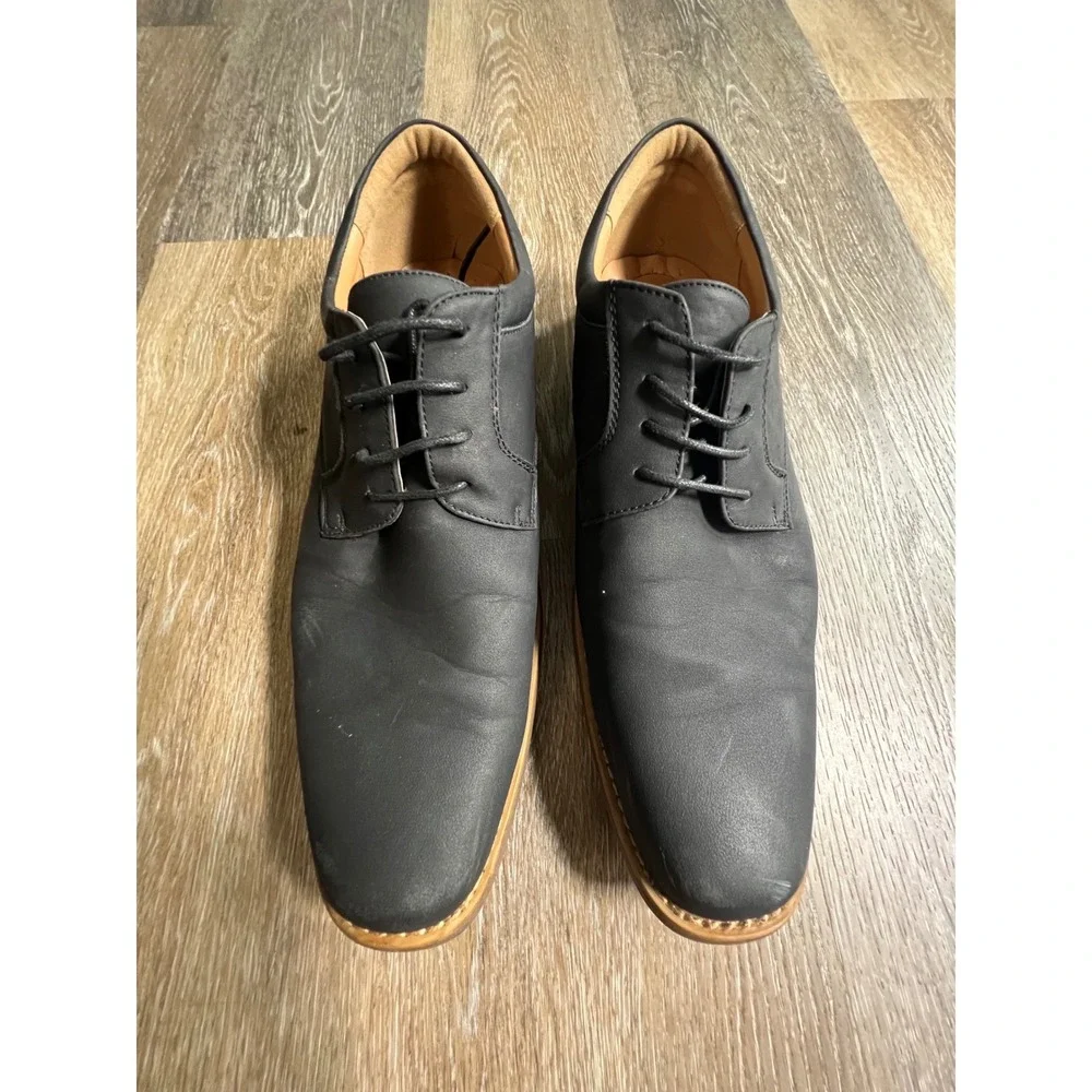 Perry‎ Ellis Portfolio Finley Dress Shoes Mens 12 Black Brown Two Tone Derby